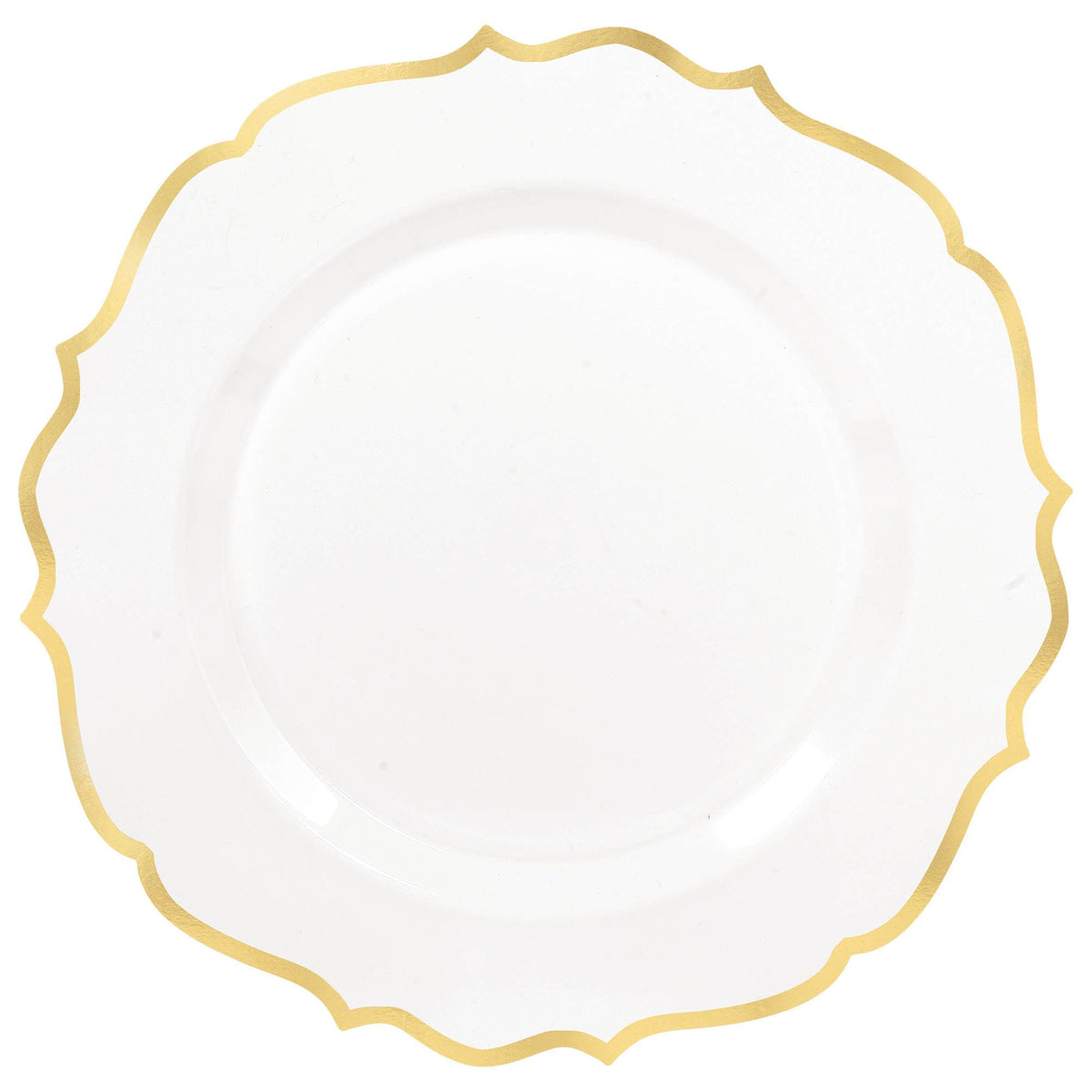 Round Bordered Trimmed Plastic Dessert Plates, 7.5-inch, 20-ct - Pack of 6