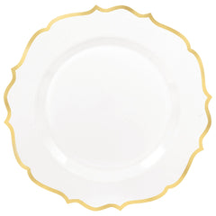 Round Bordered Trimmed Plastic Dessert Plates, 7.5-inch, 20-ct - Pack of 6