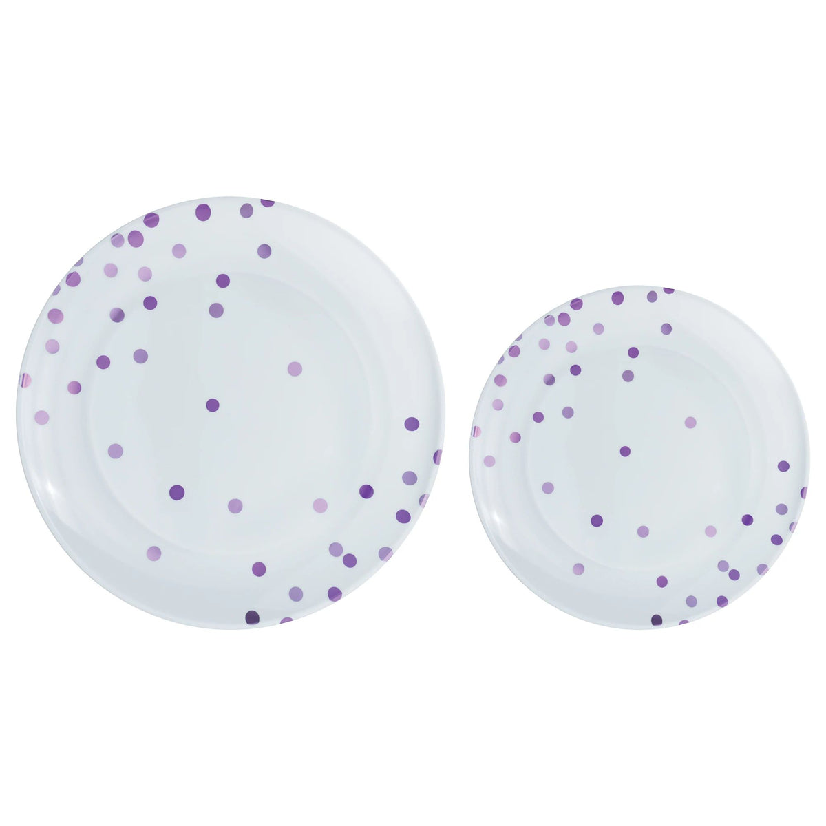 Lavender Pearl Premium Plastic Plates Multipack, 7.5-in & 10.5-in, 20-pcs - Pack of 3