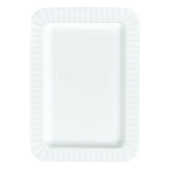 Premium White Plastic Rectangle Appetizer Plates, 5"x7", 32-ct - Pack of 6