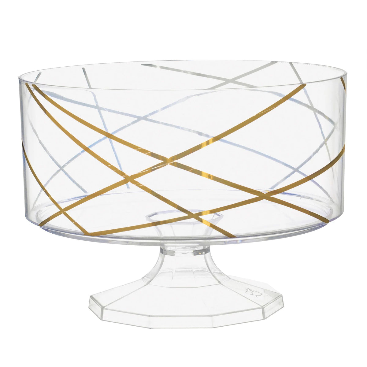 Plastic Moroccan Gold Trifle Container, 40 oz, 6 inch x 2.5 inch - Pack of 2