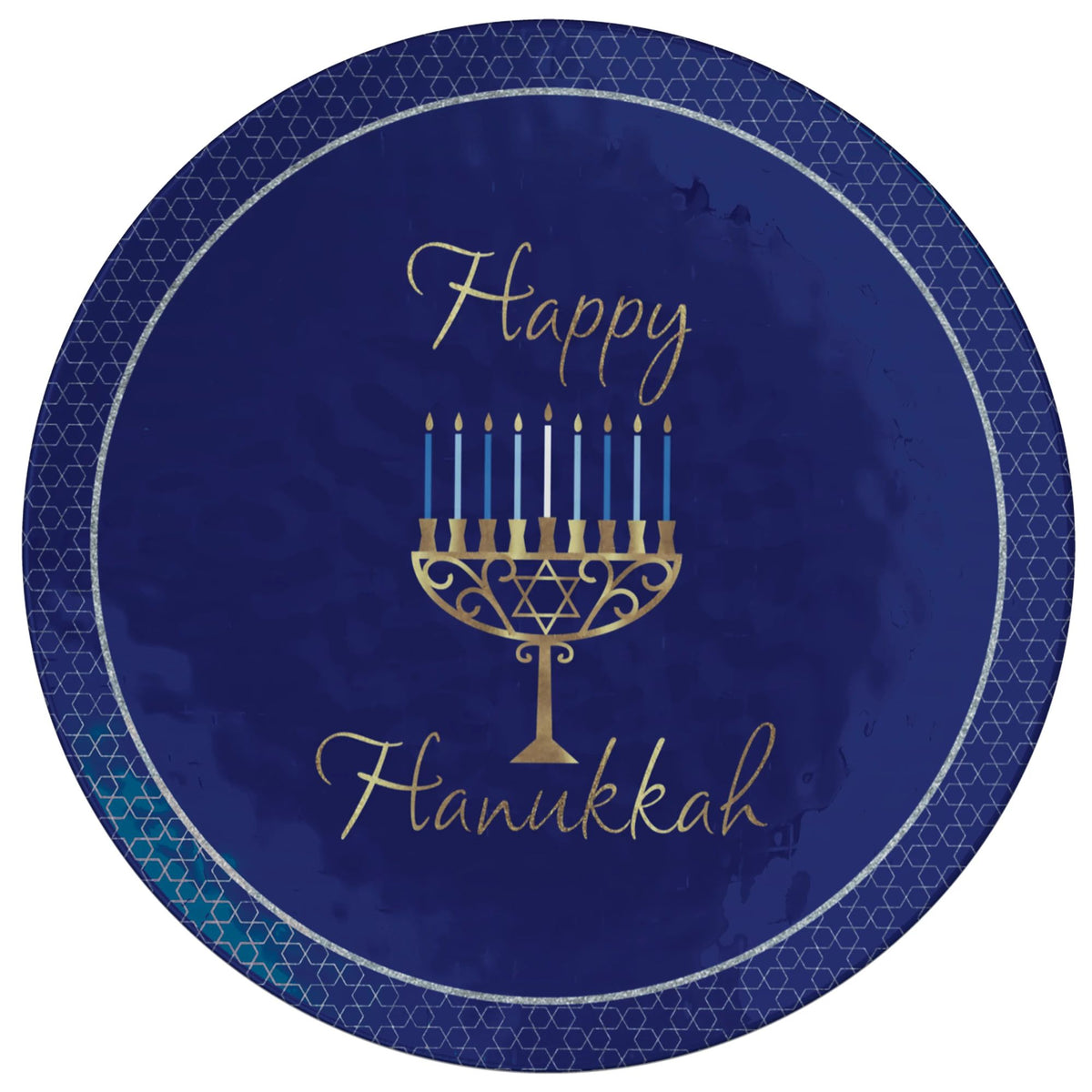Happy Hanukkah Melamine Serving Platter | 4 Count