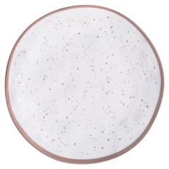 Plastic Melamine Dinner Plate, Rose Gold/White, 10.5-inch - Case of 48