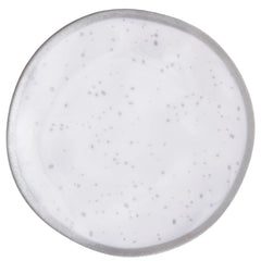 Melamine Lunch Plate, Silver/White, Spotted, 8-inch - Pack of 12