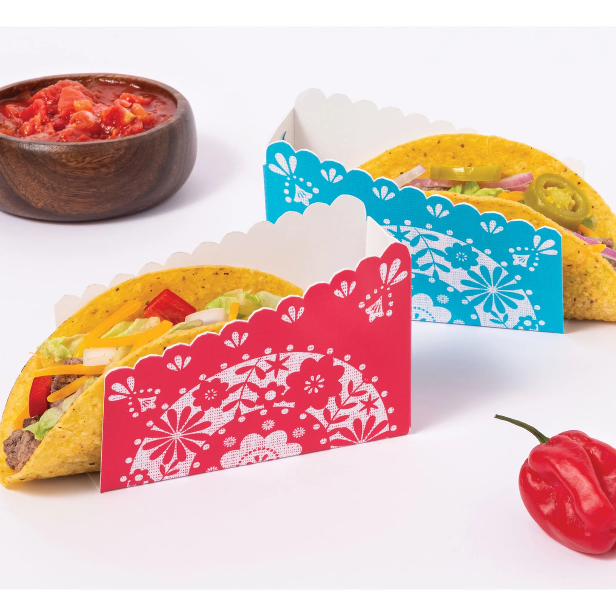 Fiesta Paper Taco Holders, 5-inch, 12-pk - Pack of 2