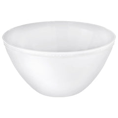 Round Plastic Melamine Reusable Bowl, White, 6.5-in - Pack of 3