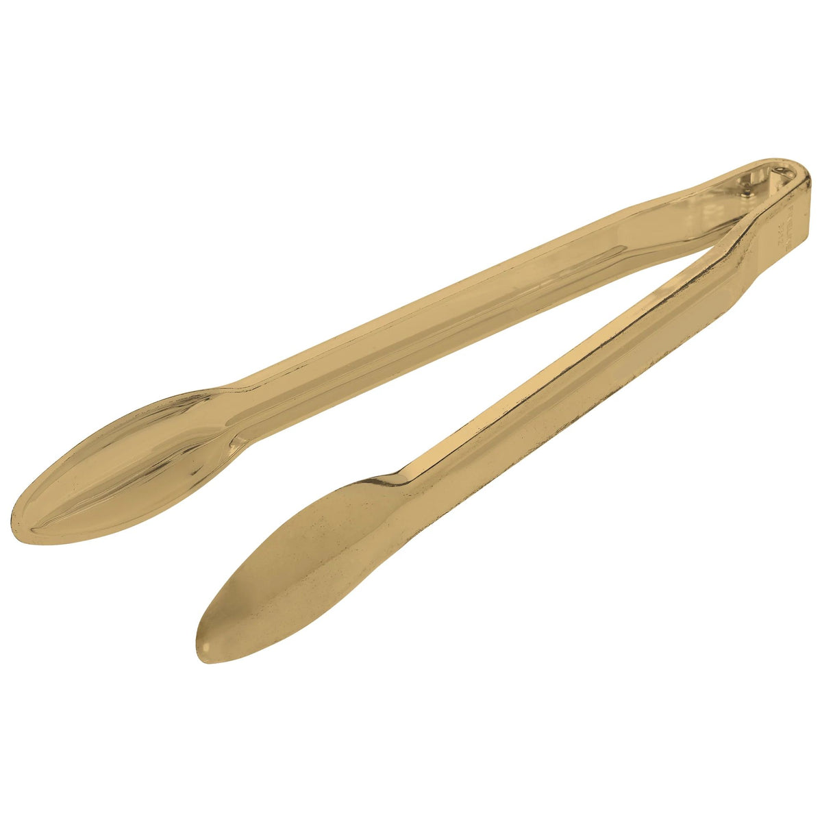 Elegant Gold 12-Inch Plastic Tongs - Pack of 12