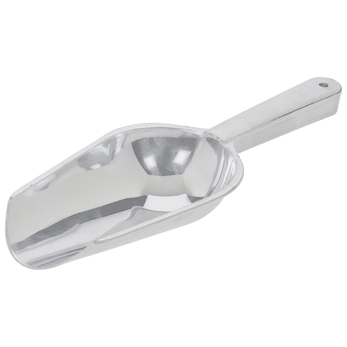 Plastic Scoop, Silver, 9-in - Pack of 12