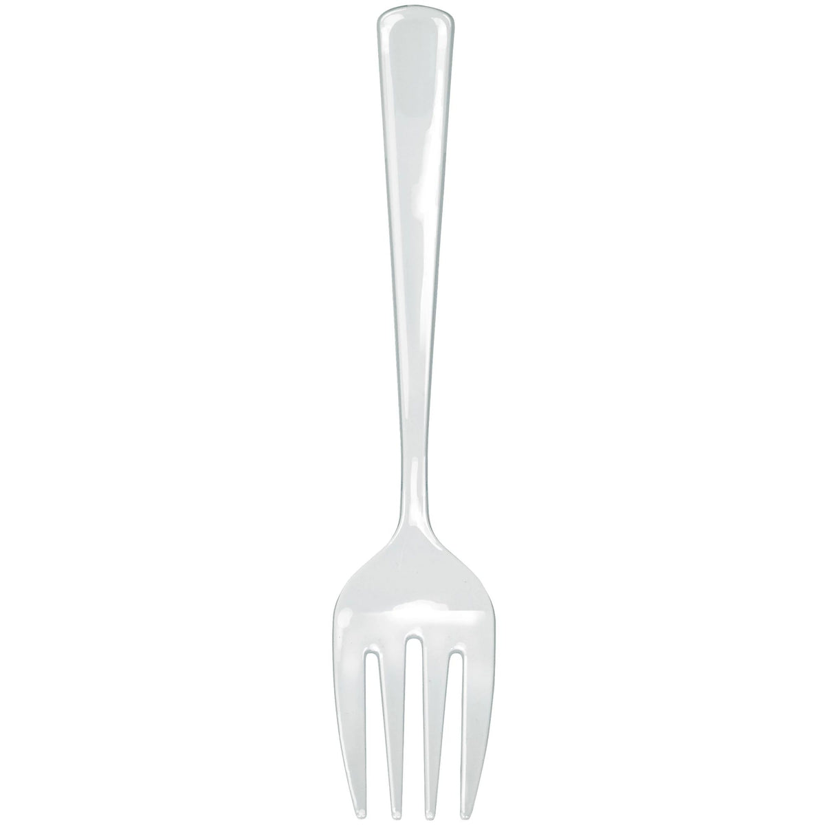 Clear 9.75-inch Plastic Serving Forks - Packaged for Catering - Pack of 12