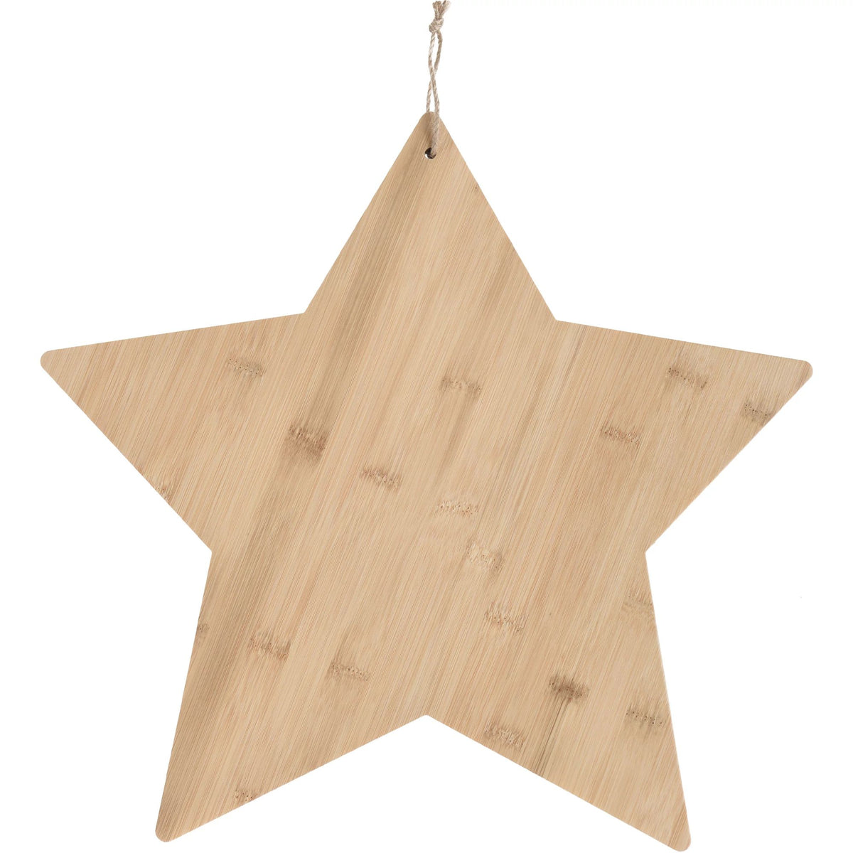 Patriotic Bamboo Star-Shaped Serving Platter - Pack of 3