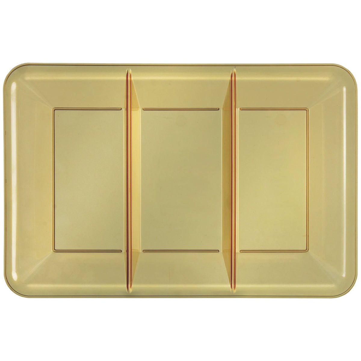 Rectangular Serving Tray, Gold, 14-in - Pack of 3