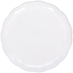 Elegant White Scalloped 12 Plastic Tray - Pack of 3