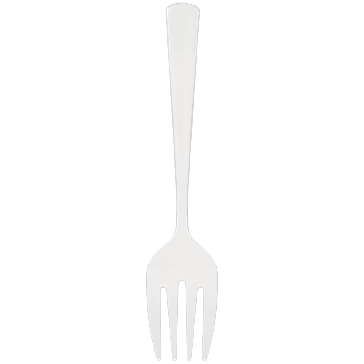 Elegant White Plastic Serving Forks - 9.75-inch, 2-ct - Pack of 12