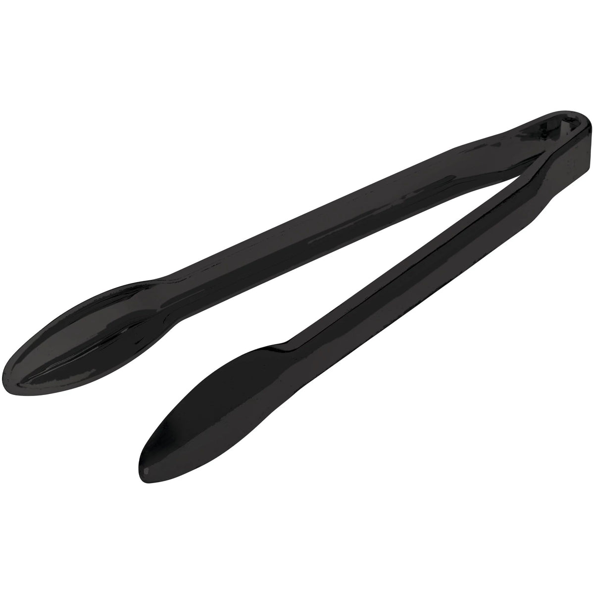Premium 12-Inch Black Plastic Serving Tongs - Pack of 3