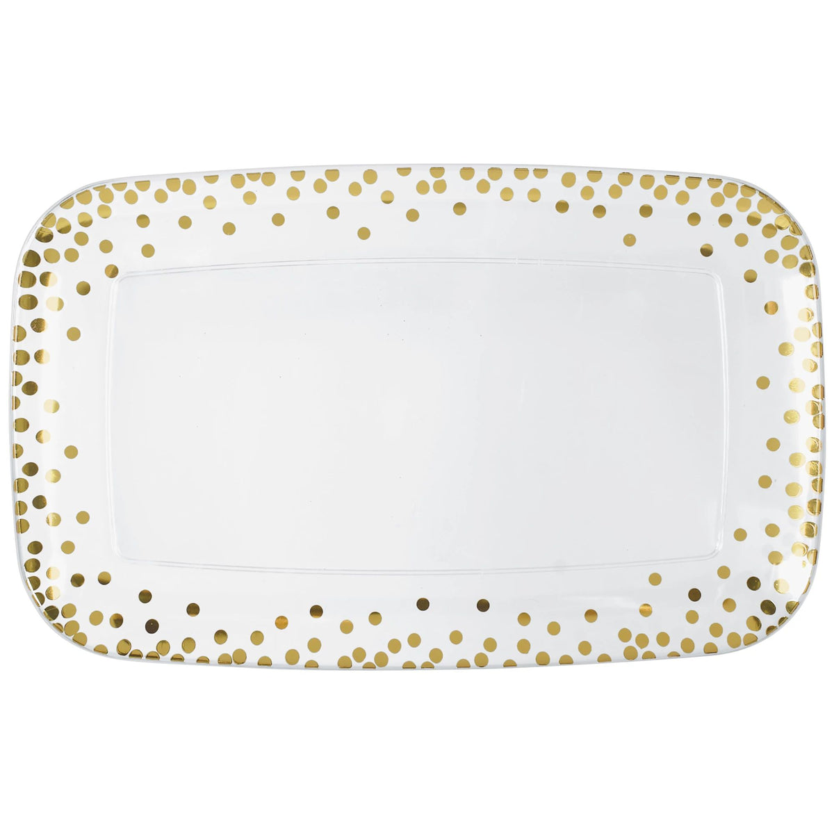 Elegance Gold Dot Plastic Tray - 11 x 18 - Case of 36
