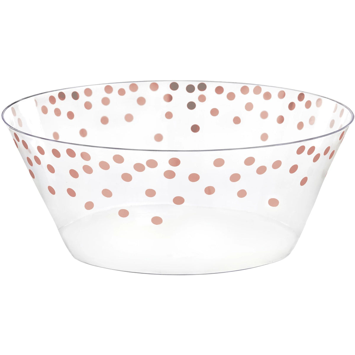 Elegant Rose Gold Dots Plastic Serving Bowl - Pack of 12
