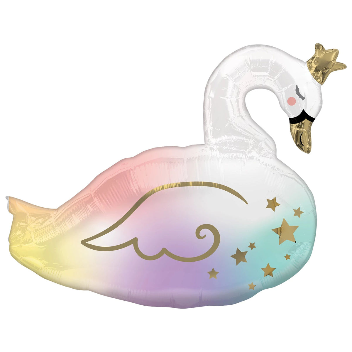 Majestic Swan Metallic Foil Balloon - Case of 100