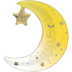 Crescent Moon and Star Metallic Foil Balloon - Case of 100