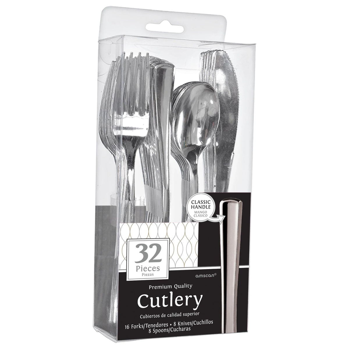 32 Pcs Premium Stainless Steel Silver Cutlery Set - Pack of 12