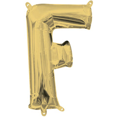 Gold Foil Letter "F" Balloon - Pack of 5
