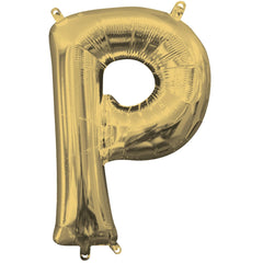 Gold Foil Letter 'P' Balloon - Pack of 5