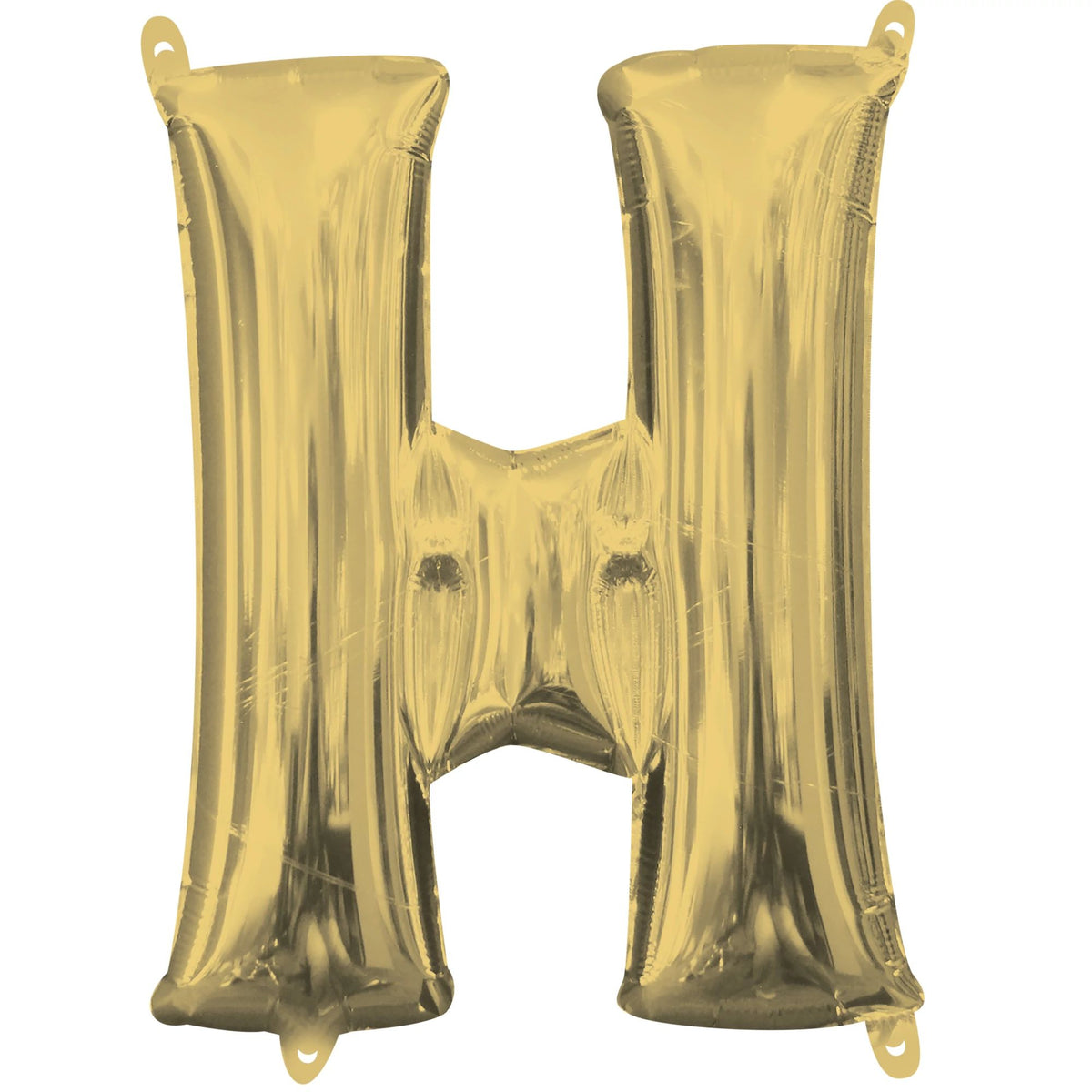 Gold Foil Letter "H" Balloon - Case of 70