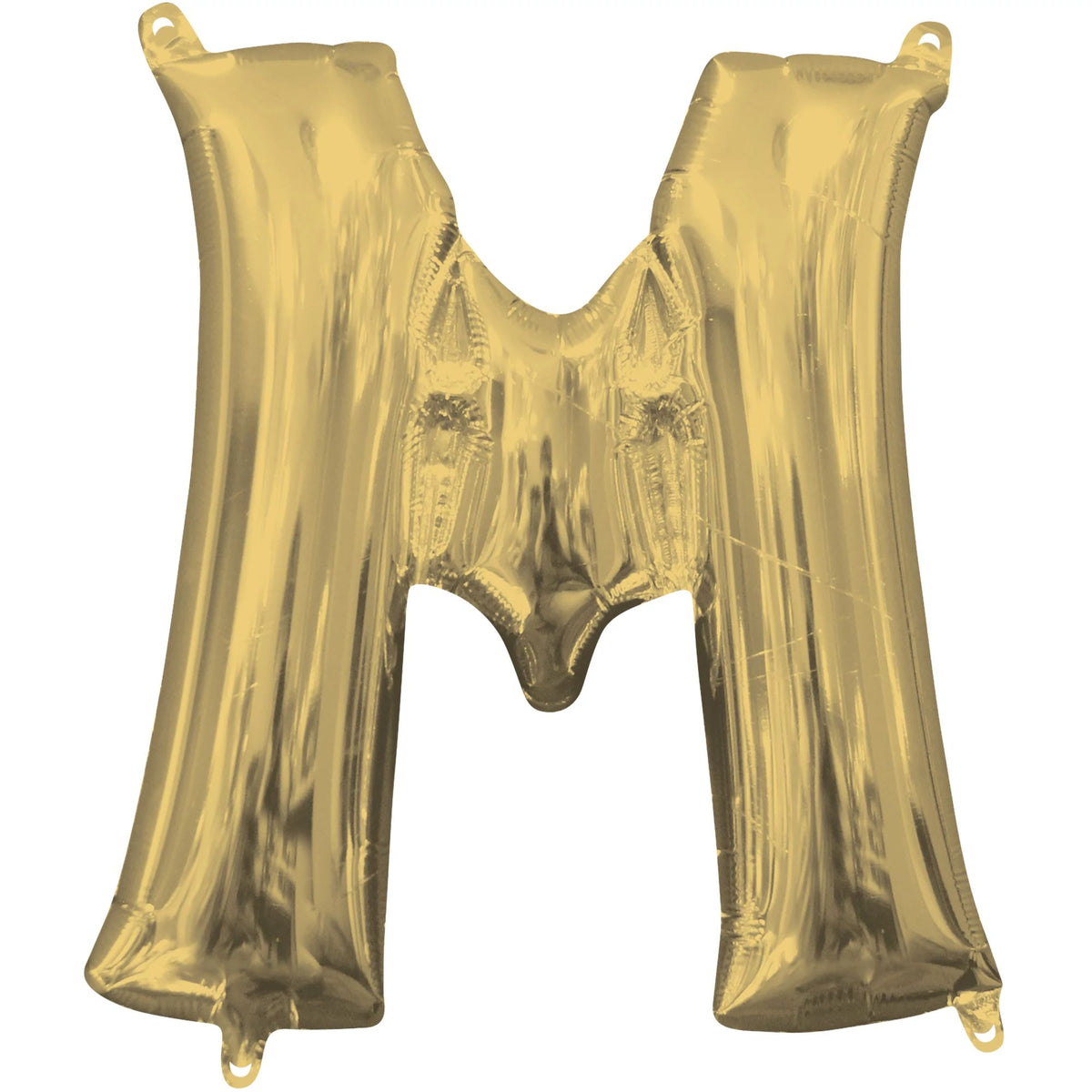 Gold Metallic Letter M Foil Balloon - Pack of 5