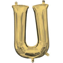 Gold Foil Letter "U" Balloon - Case of 70