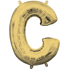 Gold Foil Metallic Letter C Balloon Decor - Case of 70