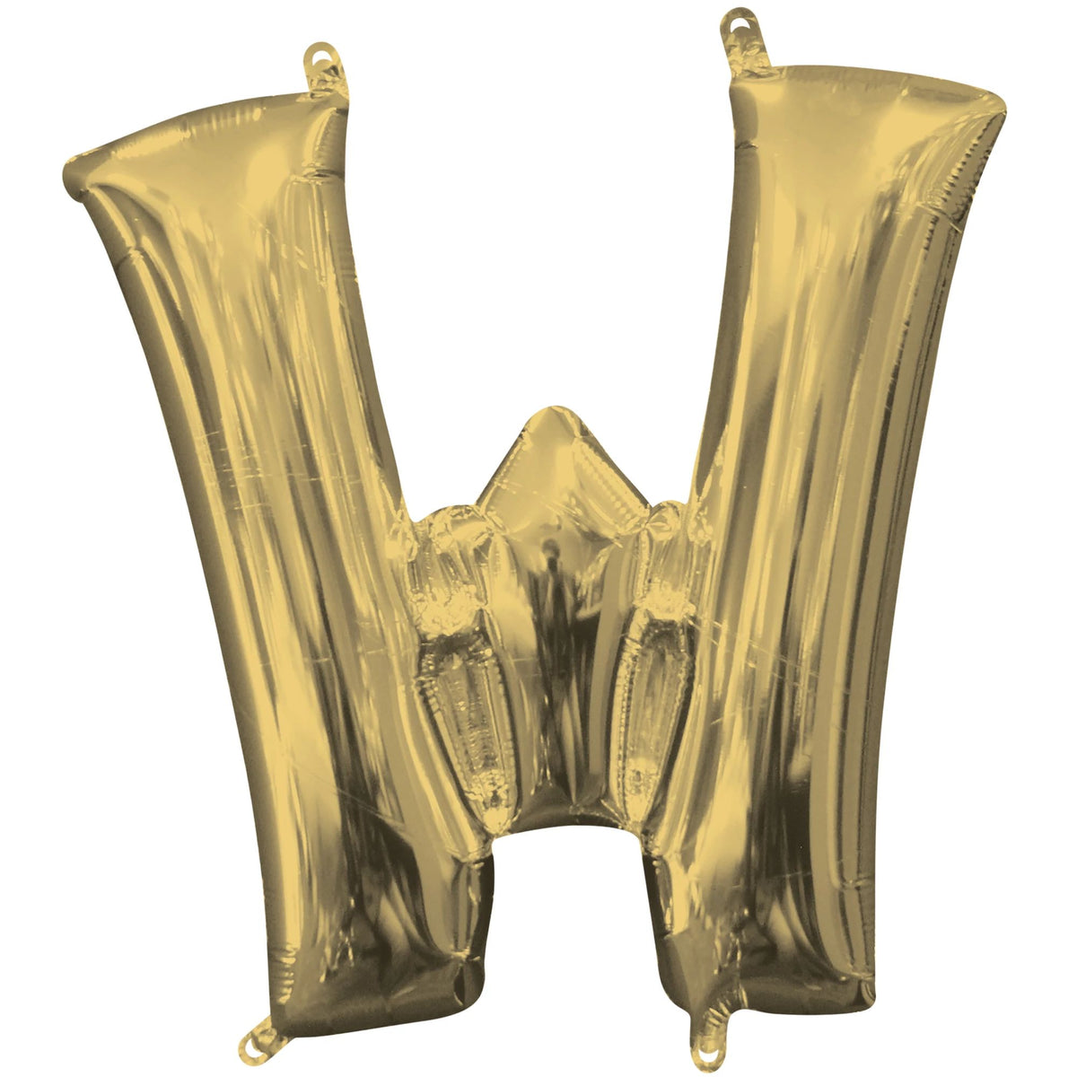 Gold Foil Letter "W" Balloon - Pack of 5