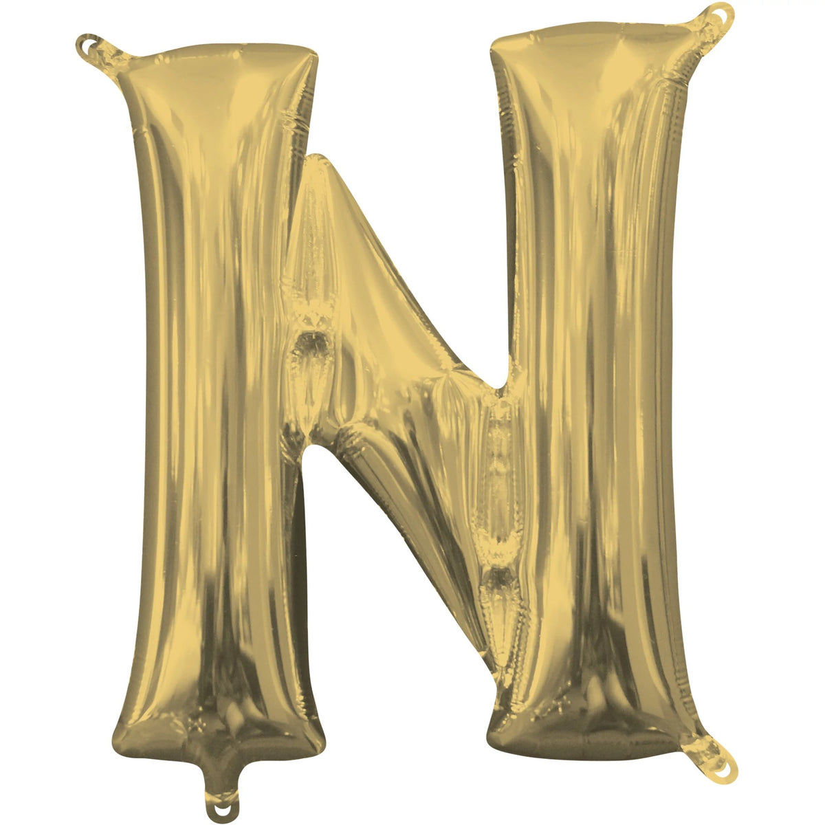 Gold Metallic Foil Letter "N" Balloon - Case of 70