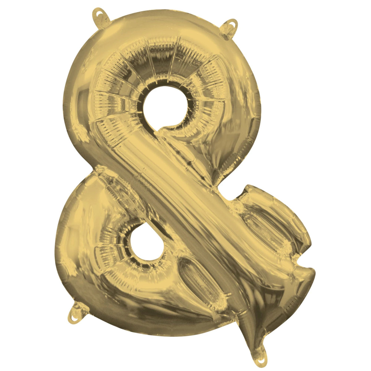 Gold Ampersand Foil Balloon - Metallic Mylar Decoration - Pack of 5