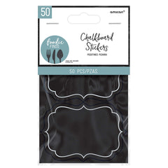 Customizable Chalkboard Sticker Labels, Black, 4-inch, 50-ct - Case of 72