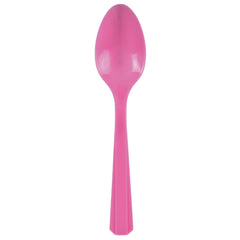 Bright Pink Economy Plastic Spoons, 20-ct - Pack of 12