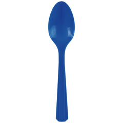 Bright Royal Blue Plastic Spoons, 20-ct - Pack of 12