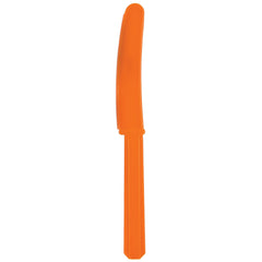 Vibrant Orange Plastic Knives - Economy Pack - Pack of 5