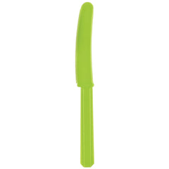 Lime Green Economy Plastic Knives, 20-pk - Pack of 12