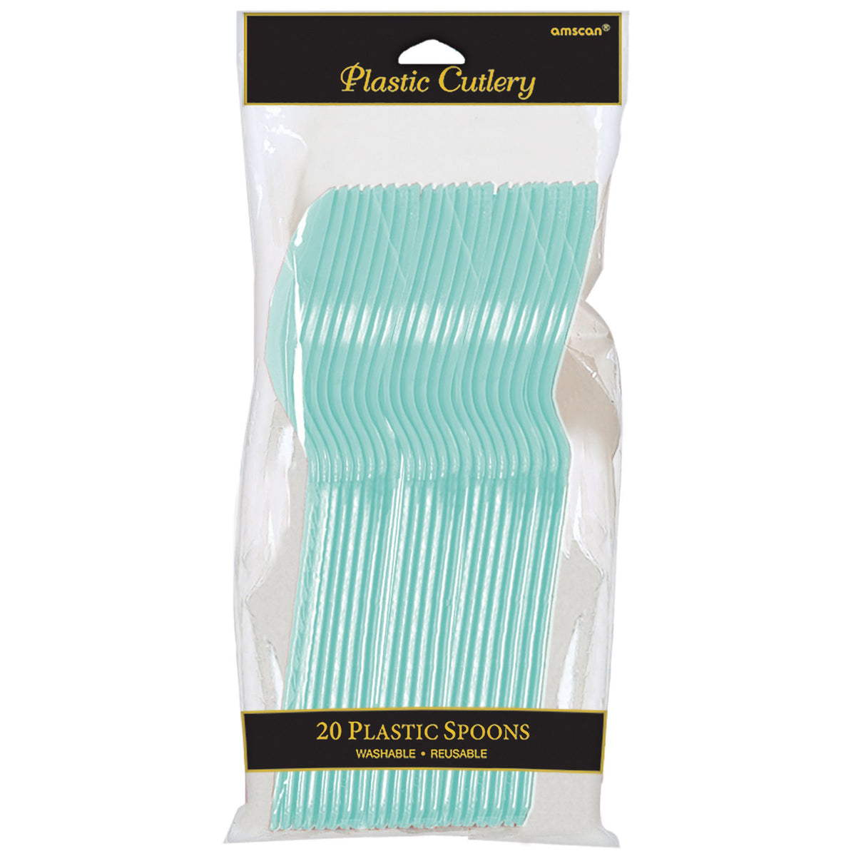 Robin's Egg Blue Plastic Spoons - 20-ct - Pack of 5