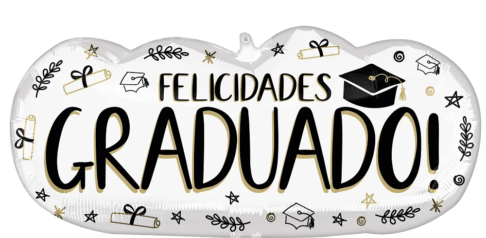 Felicidades Graduation Super Shape Foil Balloon - Pack of 2