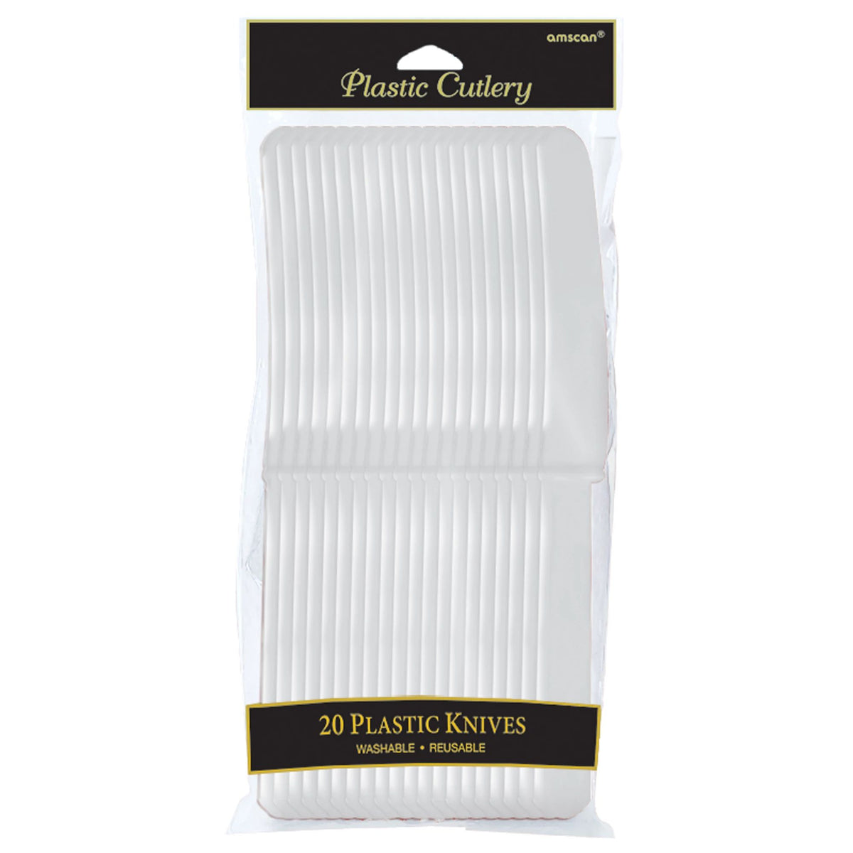 Clear Plastic Economy Knives - 20 Pack - Case of 72