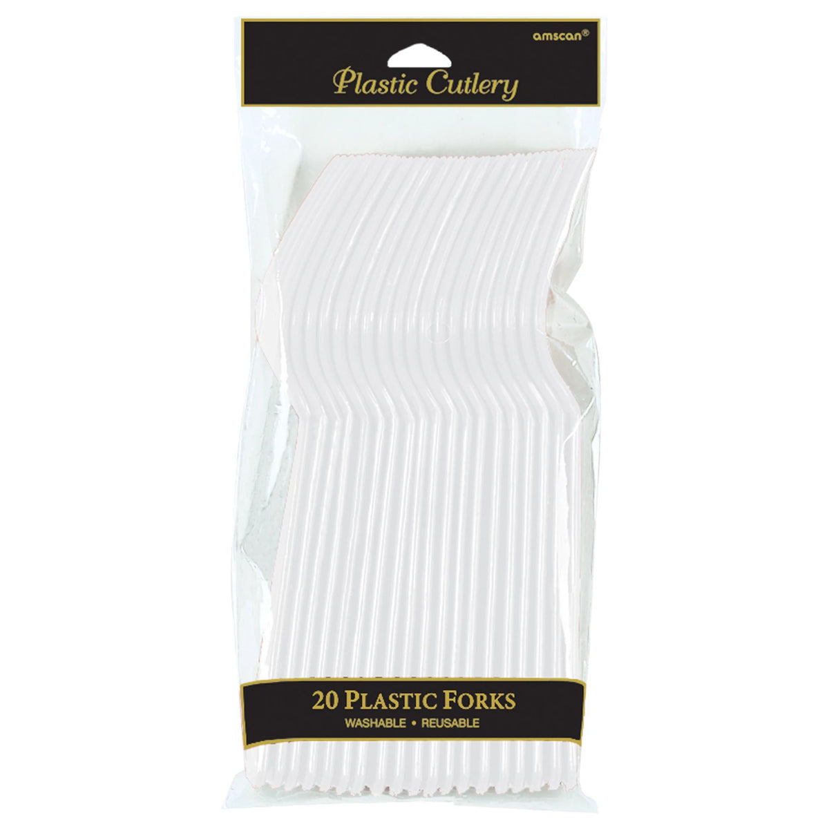 Frosty White Economy Plastic Forks - 20-ct - Pack of 5