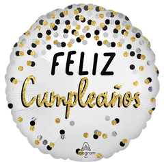 Black, Silver, and Gold Super Shape Foil Birthday Balloon - Pack of 2