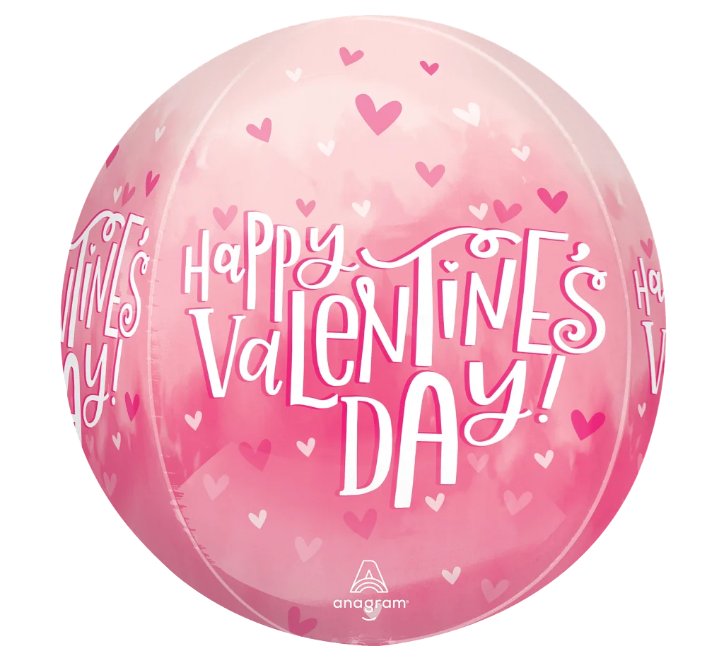 Valentine Pearl Shine Orbz Balloon - Pack of 5