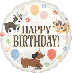 18-inch Pawesome Birthday Foil Balloon - Pack of 2