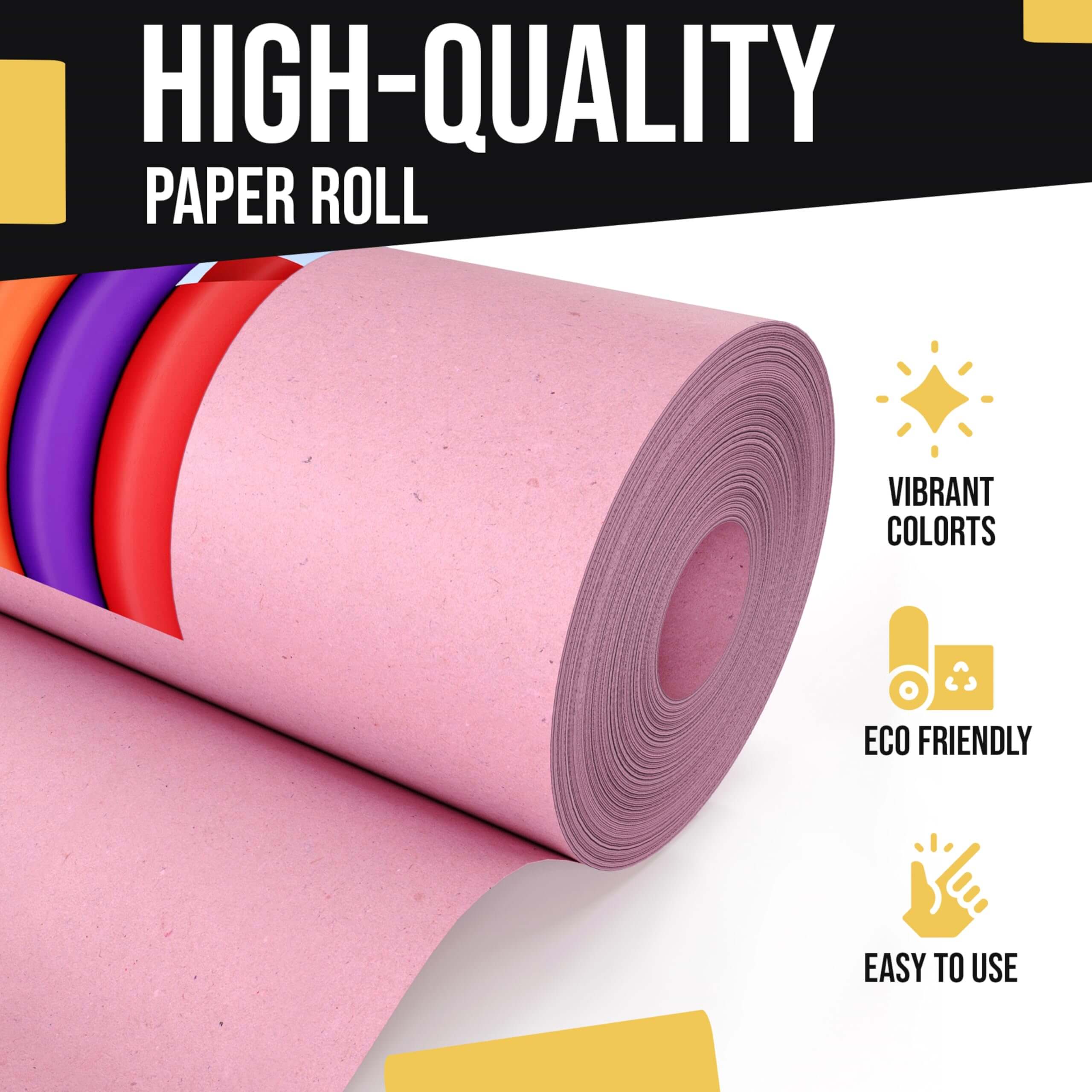 36 In. x 110 Ft. Pink Kraft Paper Roll