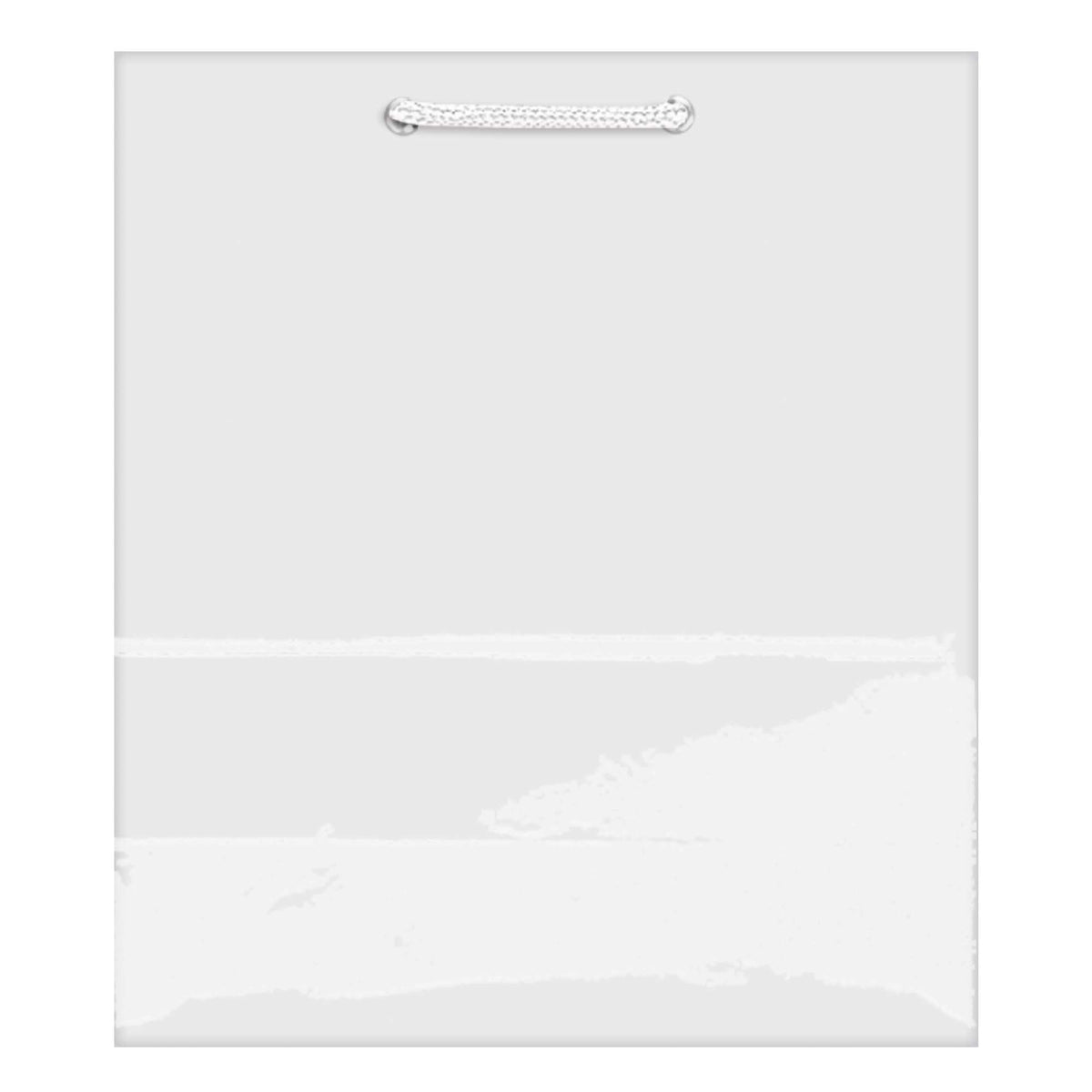 Extra-Large Glossy White Paper Kraft Gift Bag, 12.5 inch - Pack of 6