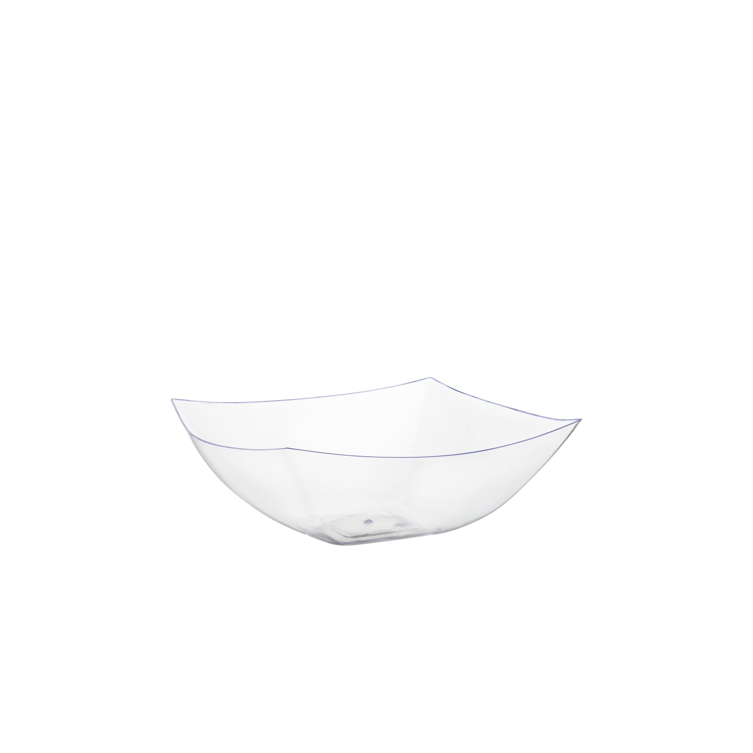 32 Oz. | Clear Square Plastic Serving Bowl | 48 Count - Yom Tov Settings