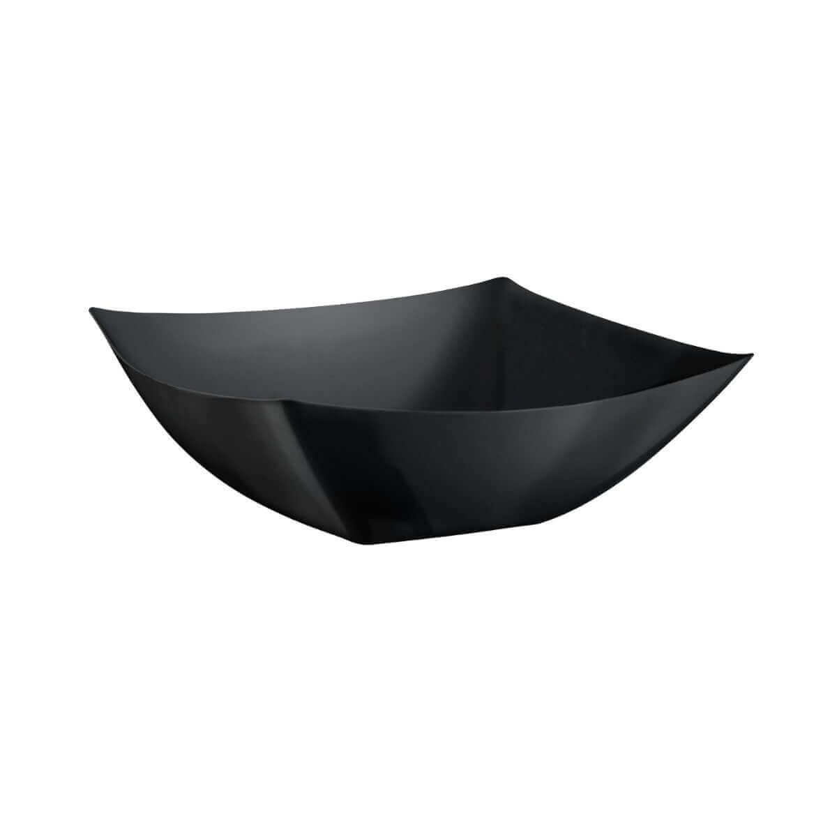 64 Oz. | Black Square Plastic Serving Bowl | 36 Count - Yom Tov Settings