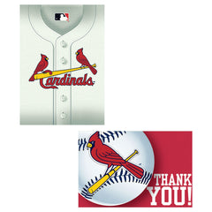St. Louis Cardinals MLB Invitation & Thank You Card Set - Case of 48