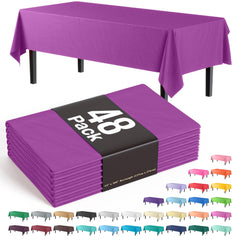 Magenta Plastic Table Covers | 48 Count